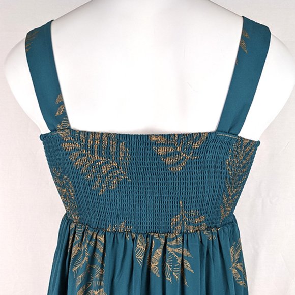 Gold Palm Leaf Maternity Dress Size S - Picture 4 of 7